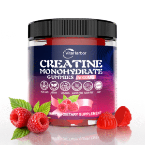 Creatine Monohydrate Gummies 5000mg for Men & Women, Organic Pure Creatine Gummies | Sugar Free,Vegan, Non-GMO,Raspberry Flavor, 120 Count